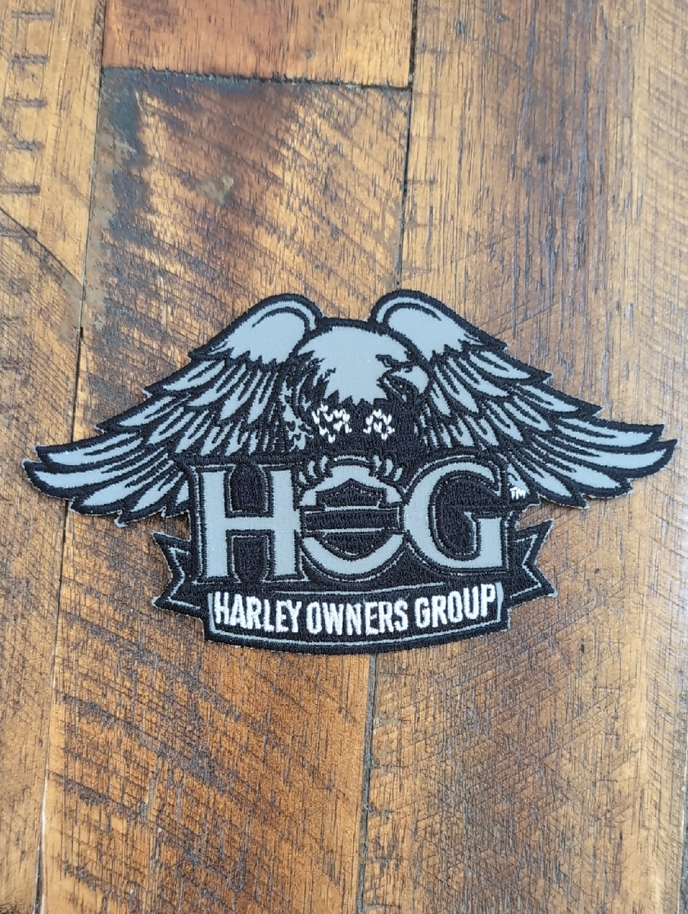 Harley-Davidson HOG Eagle Patch - Black & Gray